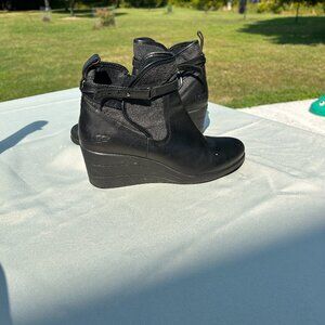 UGG Emalie Waterproof Wedge Ankle Boots – Black